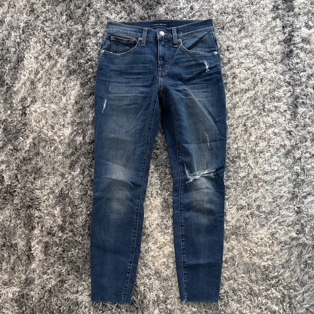 Lucky Brand Women’s Blue Distressed Jeans